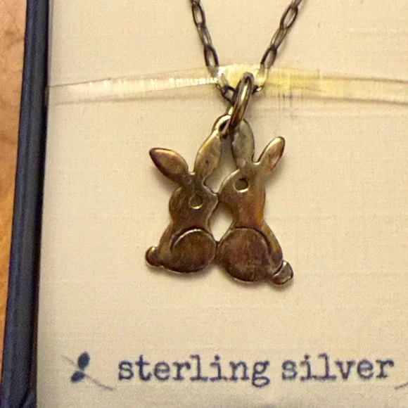Sterling Silver Bunny Necklace - Picture 2 of 4